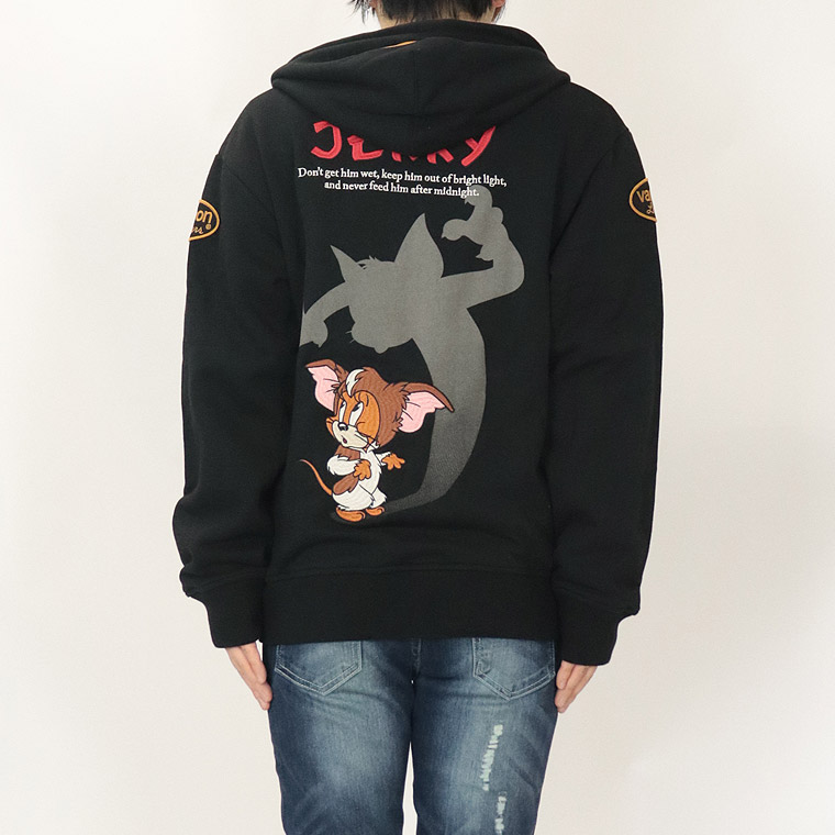 【TOM&JERRYコラボ】裏毛ZIPパーカー【グレムリンコラボ】