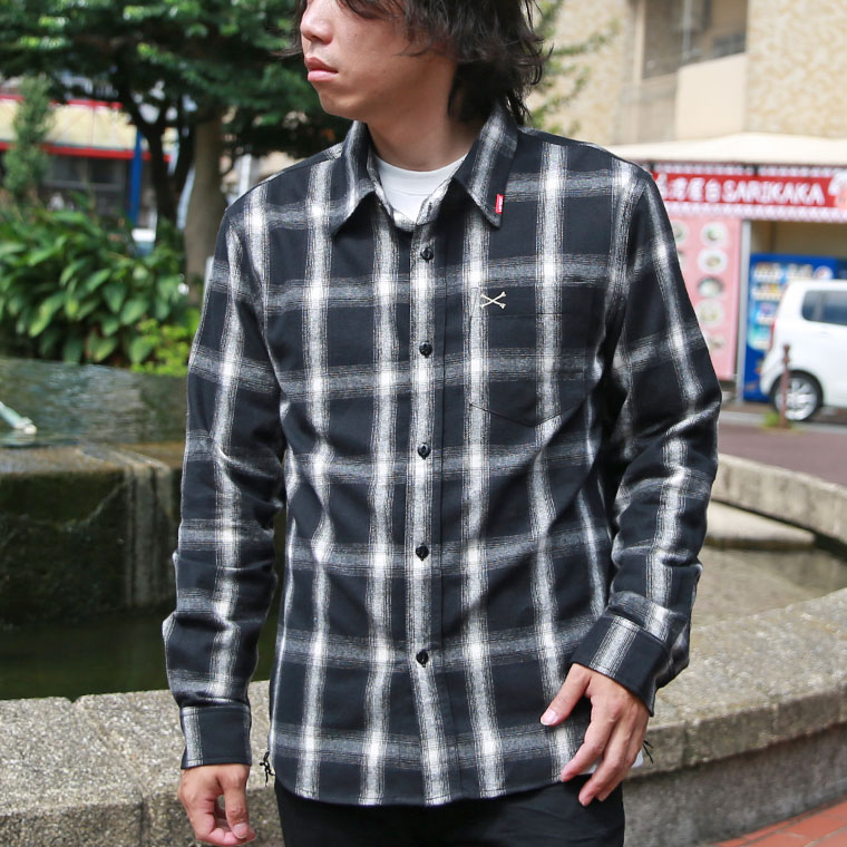 【VANSON】ワンポイントツイルシャツ