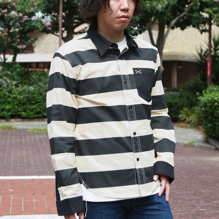 【VANSON】ワンポイントツイルシャツ