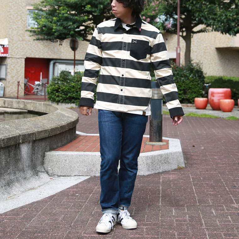 【VANSON】ワンポイントツイルシャツ