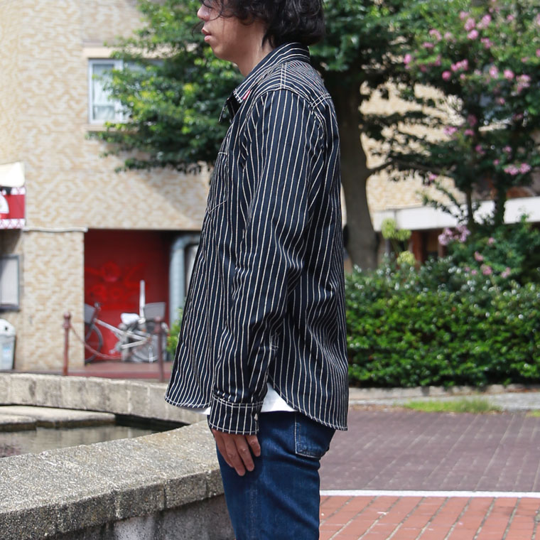 【VANSON】ワンポイントツイルシャツ