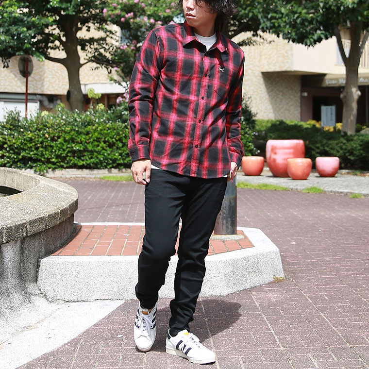 【VANSON】ワンポイントツイルシャツ