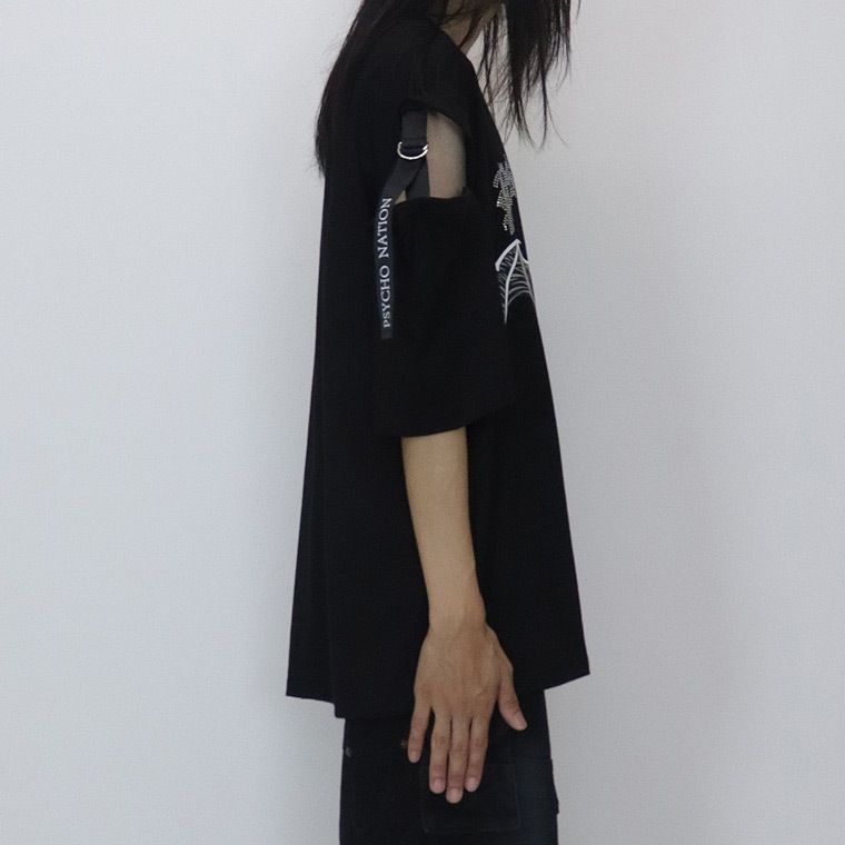 \数量限定35%OFF/【PSYCHONATION】『サンリオ・クロミコラボ』デビルストーンBIGシルエットTシャツ