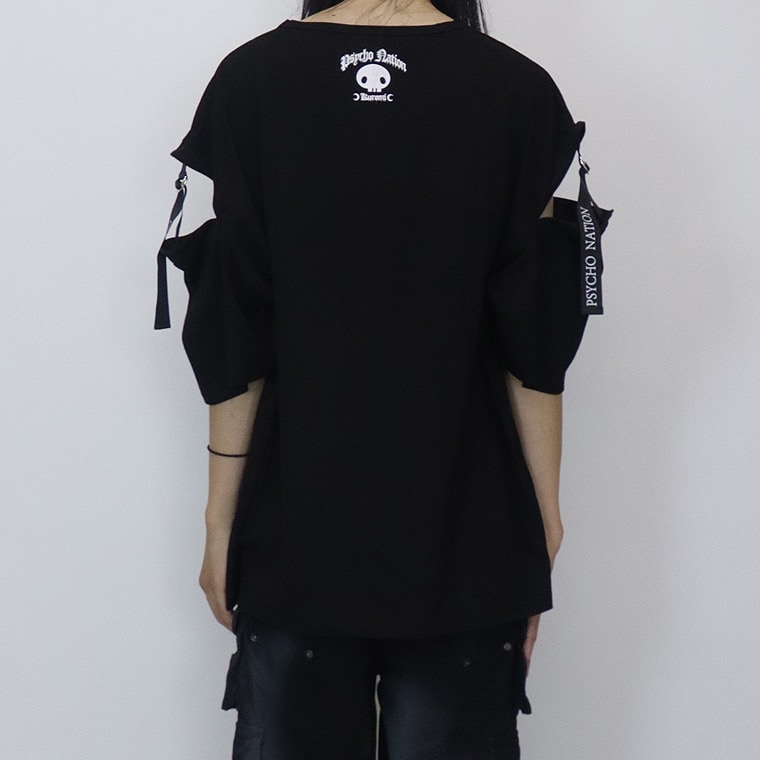 \数量限定35%OFF/【PSYCHONATION】『サンリオ・クロミコラボ』デビルストーンBIGシルエットTシャツ