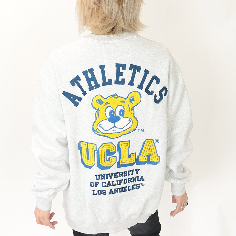 冬物売り尽くし15%OFF【UCLA】ジョーサガラ刺繍/裏起毛長袖トレーナー(ペアルック・アメカジ系)