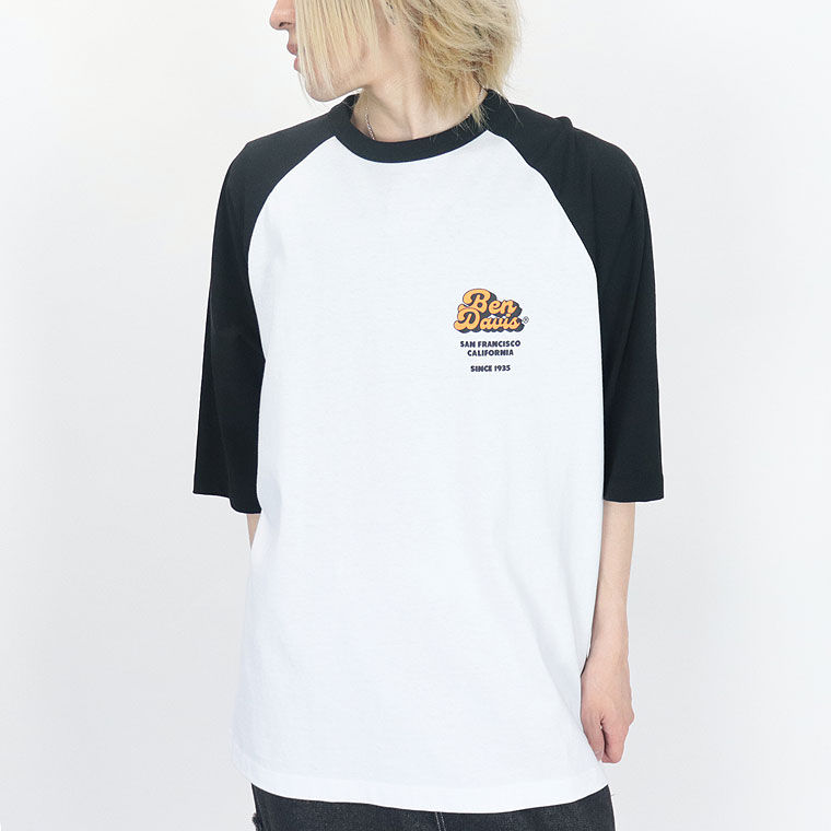 夏物新作【BEN DAVIS(ベンデイビス)】ラグラン半袖Tシャツ/70年代プリント(ペアルック・アメカジ系