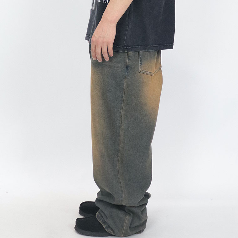 デニムオーバーダイパンツ