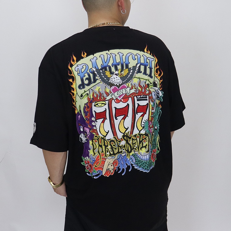 SALE【BAKUCHI】スロット半袖Tシャツ