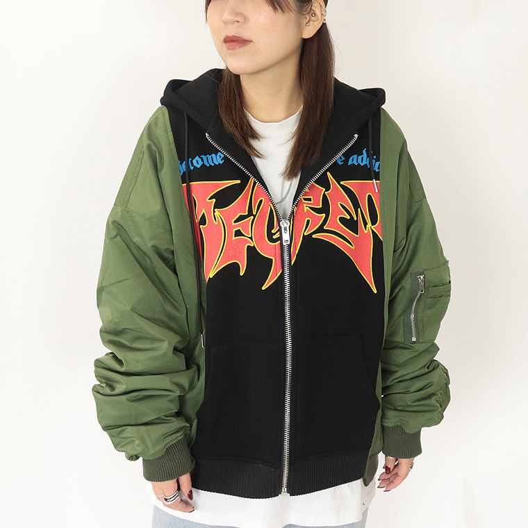 SALE【Y.e (J)ow】リメイクフード MA-1 | 店舗から探す | lax outfitters