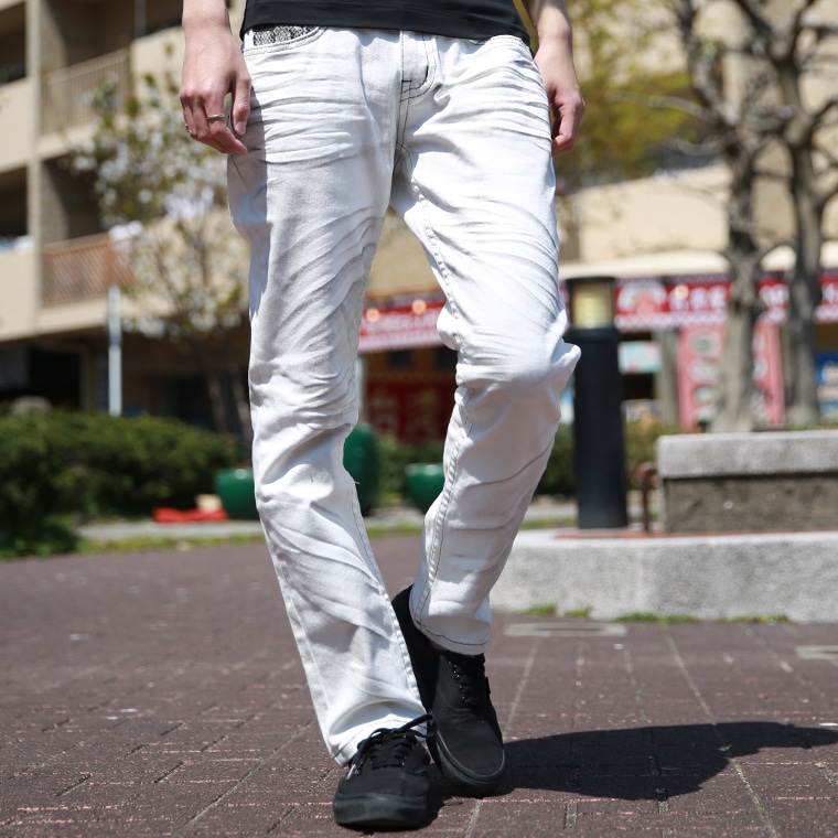 汚し加工パイソンポケットCLOUDデニム