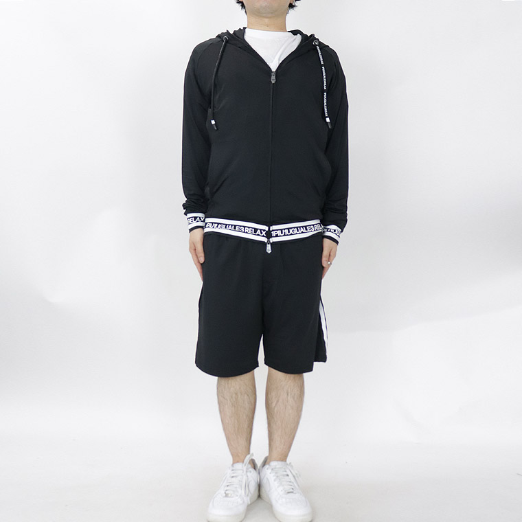【1PIU】HEM LOGO RASH GUARD PARKA/ヘムロゴラッシュガードパーカー【セットアップ可能】