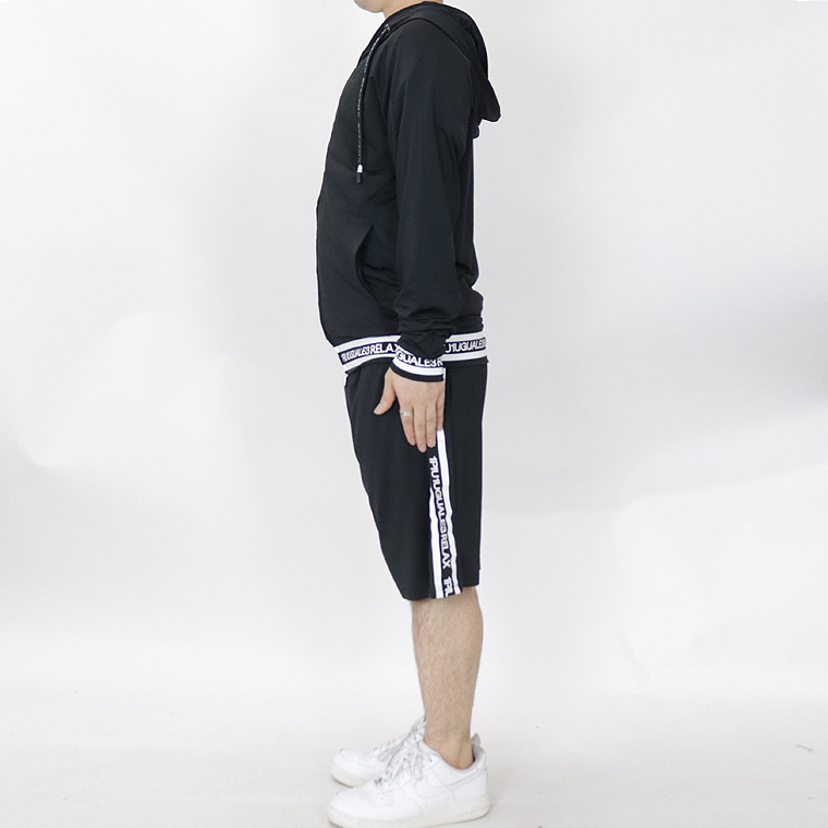 【1PIU】HEM LOGO RASH GUARD PARKA/ヘムロゴラッシュガードパーカー【セットアップ可能】