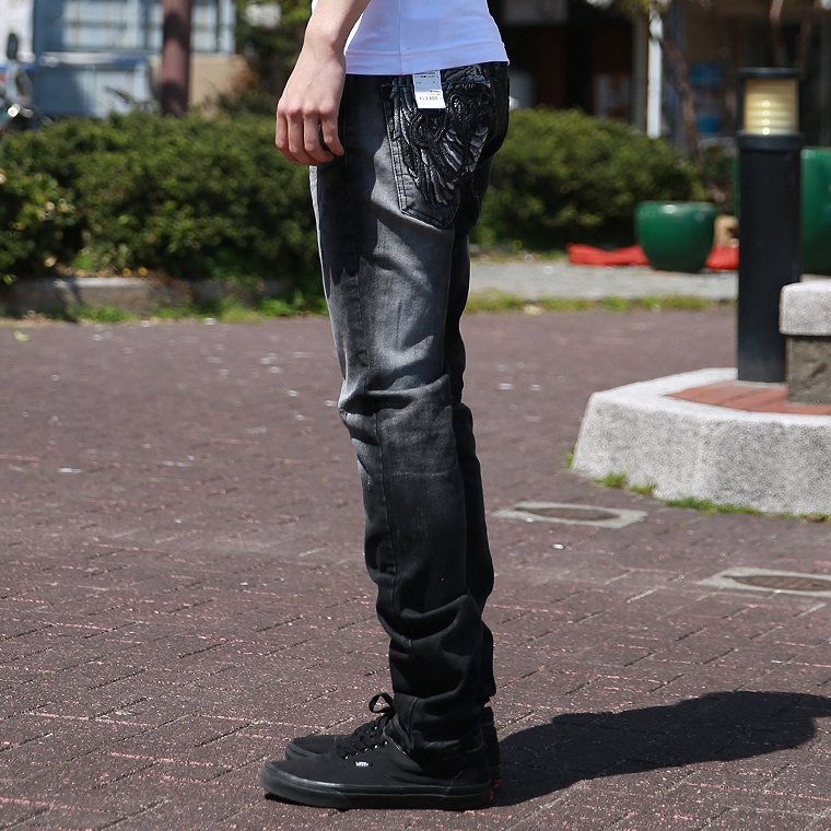 汚し加工パイソンポケットCLOUDデニム