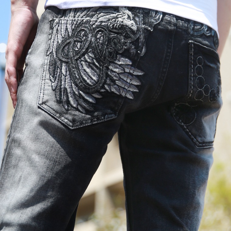 汚し加工パイソンポケットCLOUDデニム