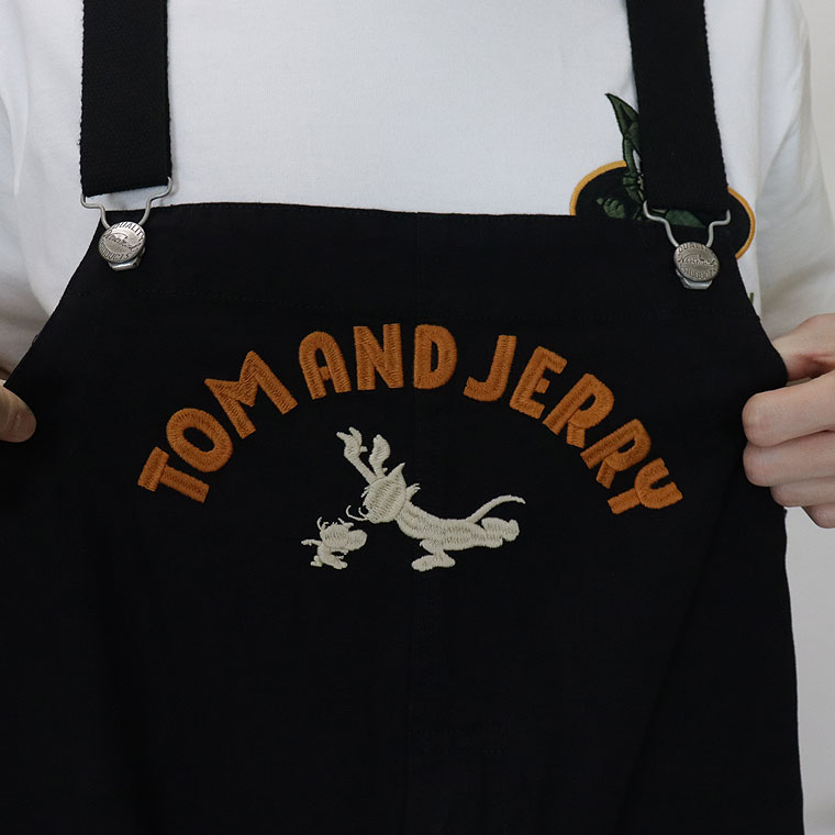 【TOM&JERRYコラボ】刺繍入りデニムサロペット