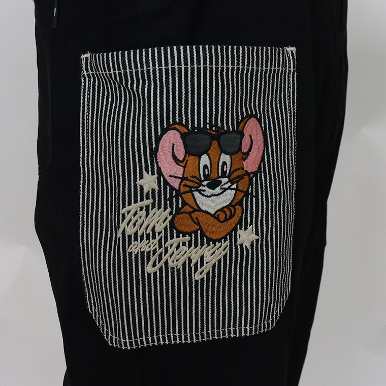 【TOM&JERRYコラボ】刺繍入りデニムサロペット