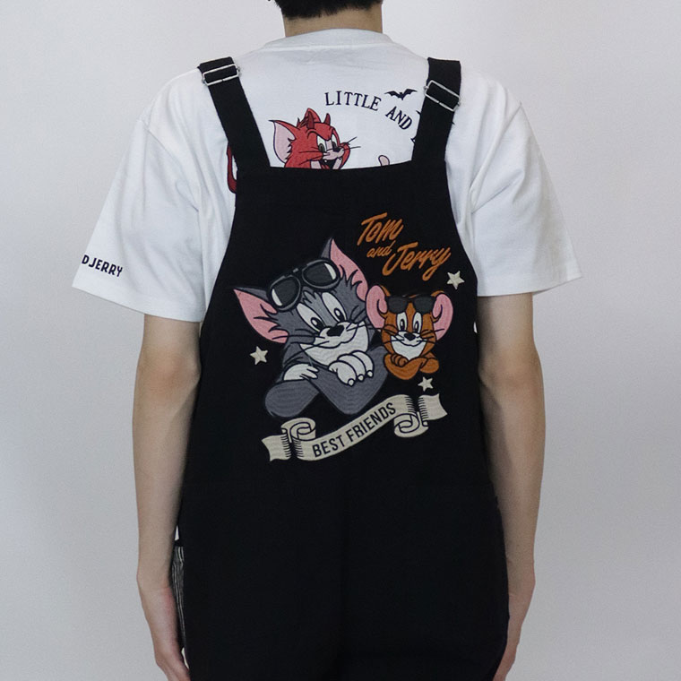 【TOM&JERRYコラボ】刺繍入りデニムサロペット