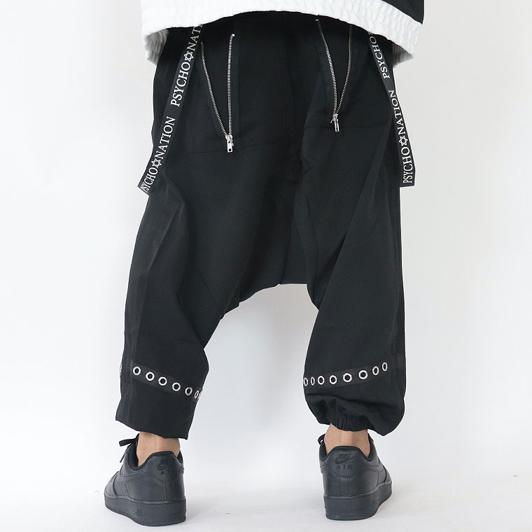 【PSYCHO NATION】ストラップ付きサルエルパンツ