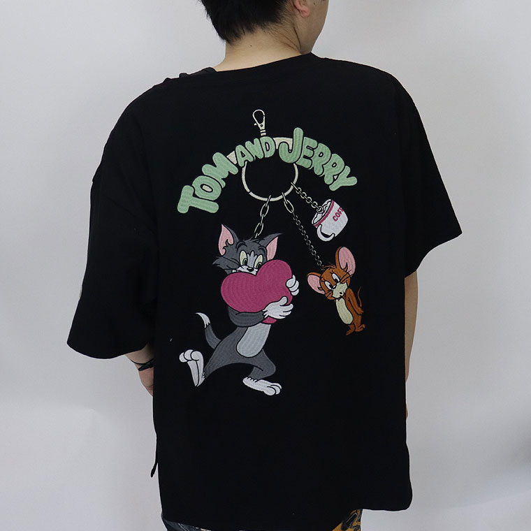 【TOM&JERRYコラボ】BIGサイズ天竺半袖Tシャツ キーホルダー