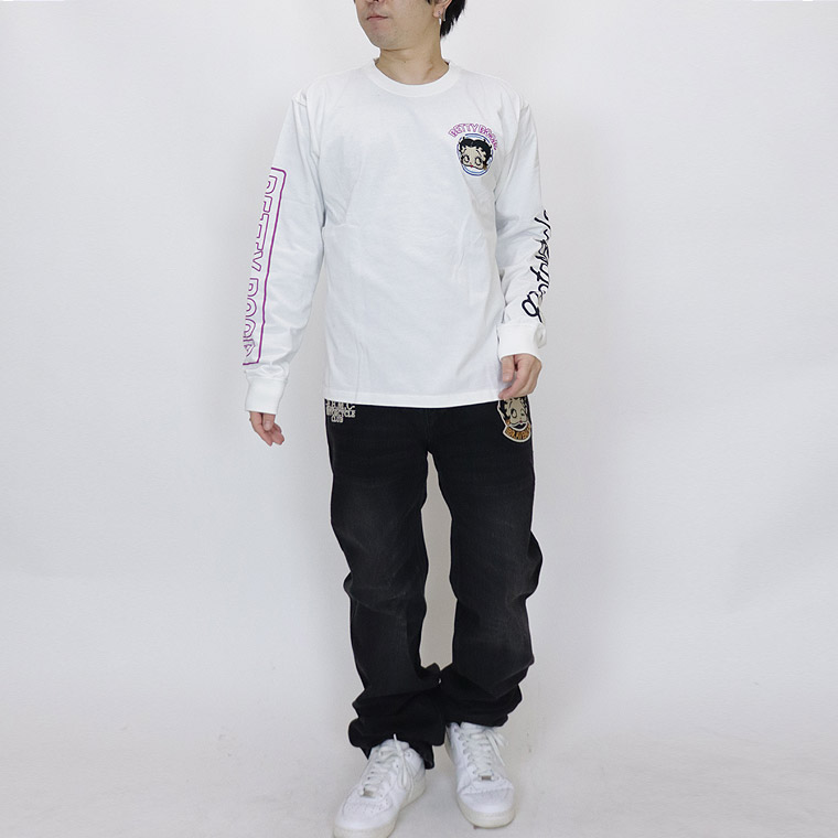 【BETTYコラボ】天竺ロンTEE ネオンバイカーベティ