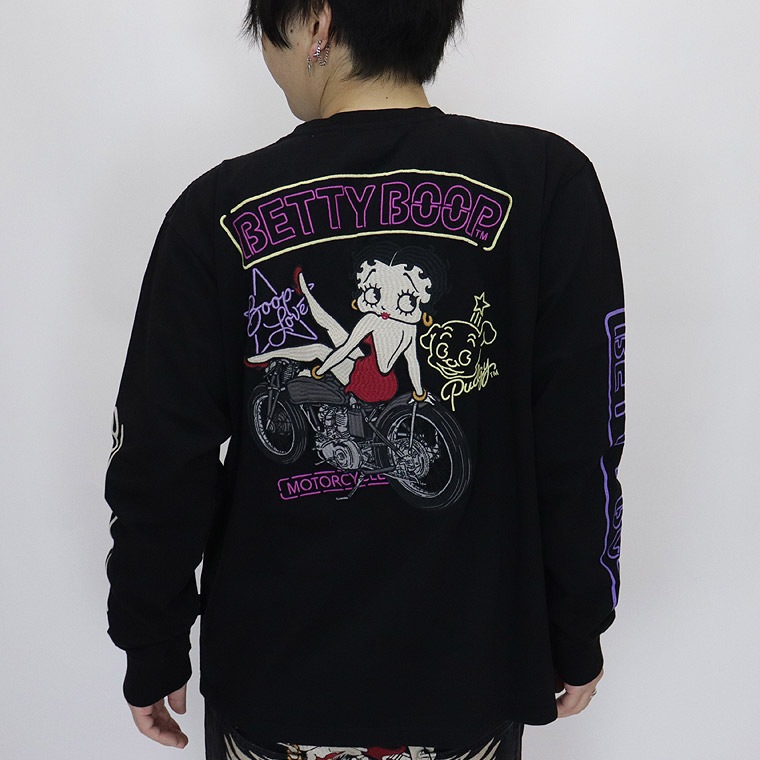【BETTYコラボ】天竺ロンTEE ネオンバイカーベティ