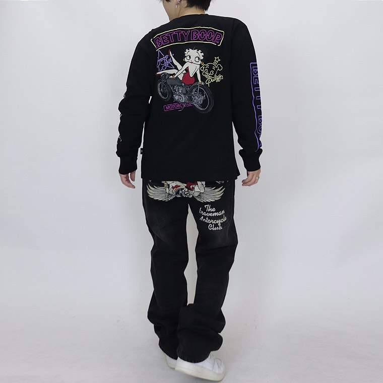 【BETTYコラボ】天竺ロンTEE ネオンバイカーベティ