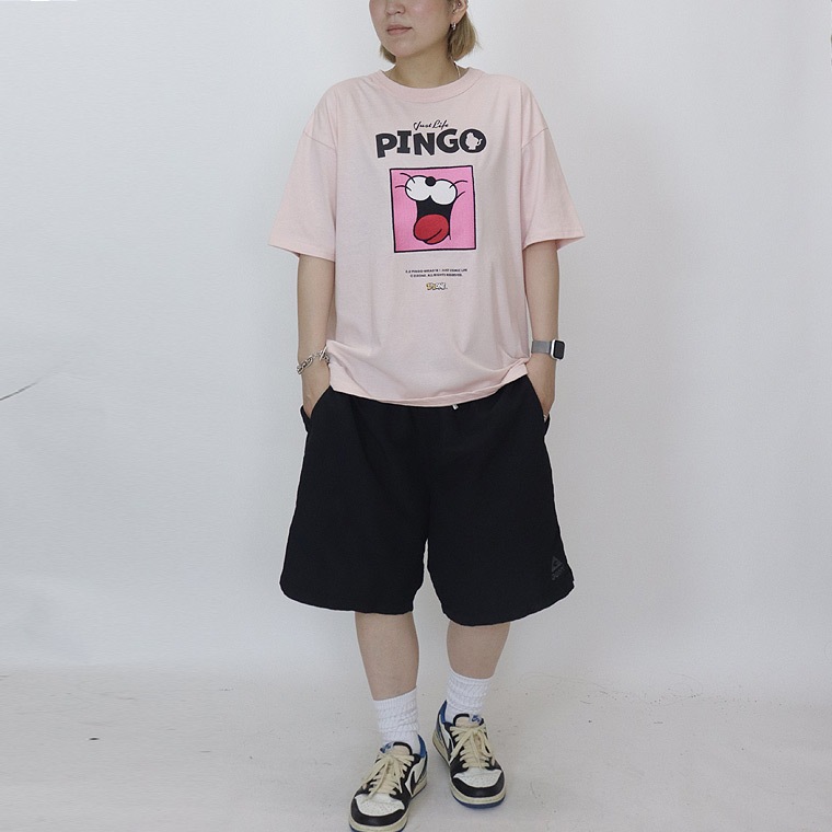 SALE【ZIZONE】PINGO FACE 刺繍半袖Tシャツ