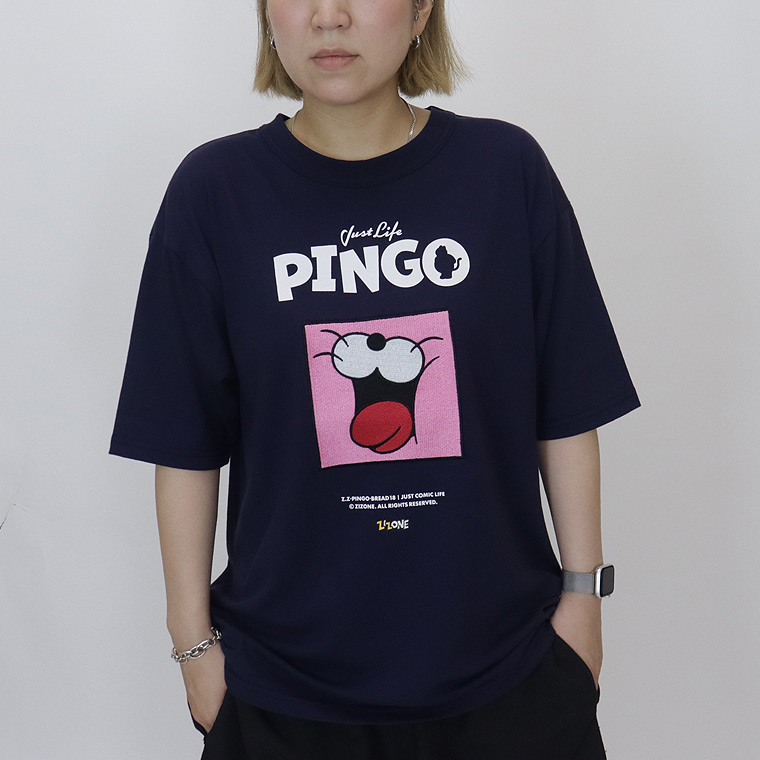 SALE【ZIZONE】PINGO FACE 刺繍半袖Tシャツ