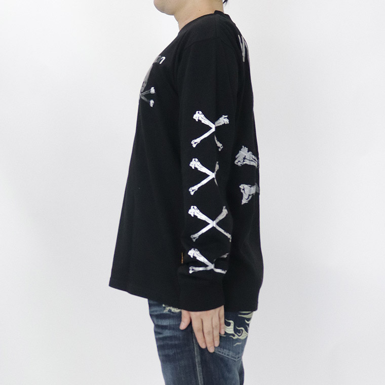 【VANSON】天竺ロンTEE グラデーションスカル