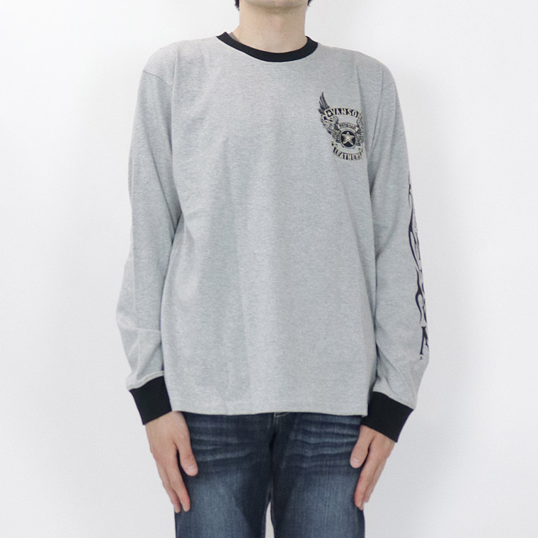 【VANSON】天竺長袖Tシャツ フライングスター