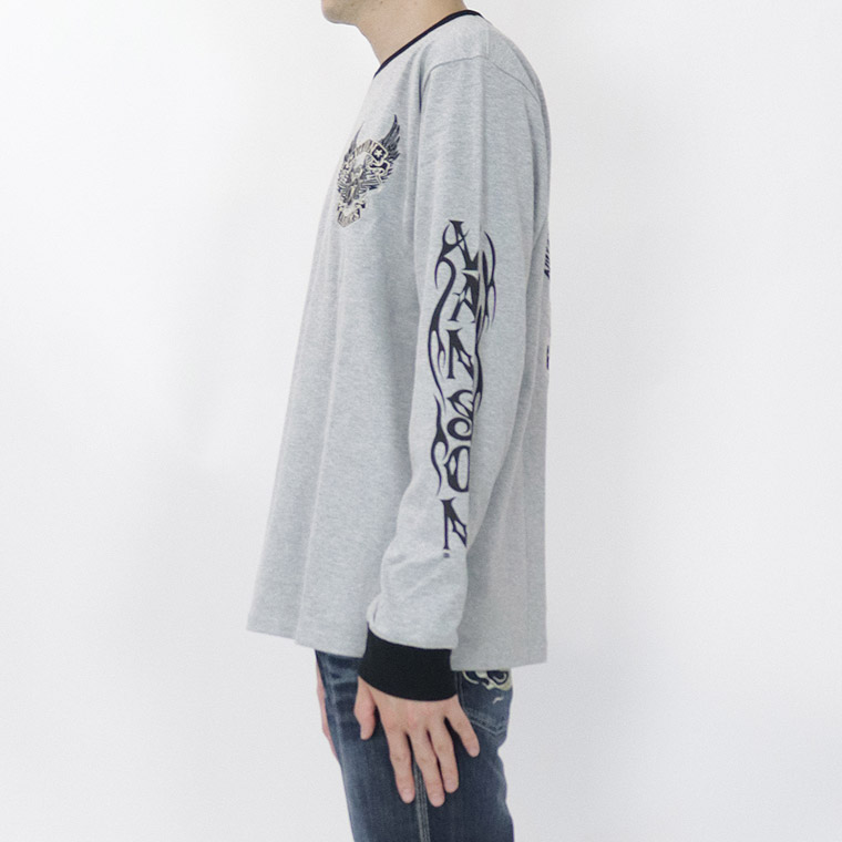 【VANSON】天竺長袖Tシャツ フライングスター