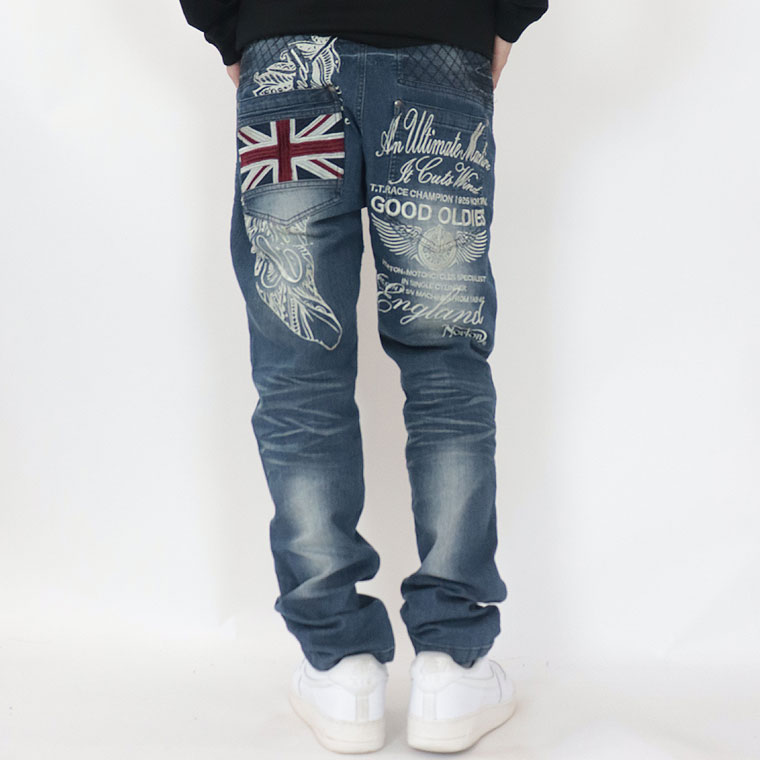 【NORTON】ストレッチMAXキルトステッチデニムパンツ