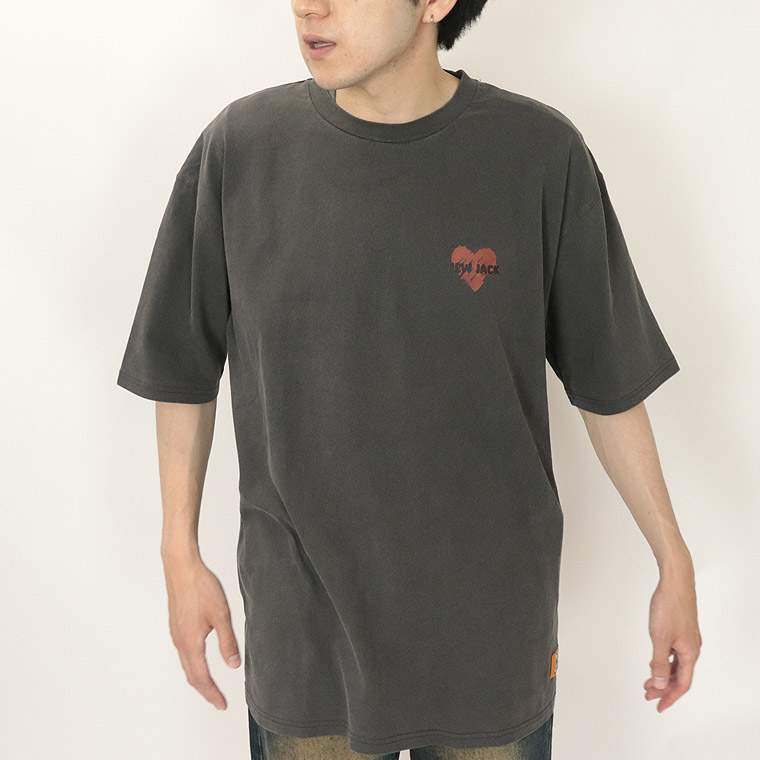 【NEW JACK】ハートピグメント半袖Tシャツ