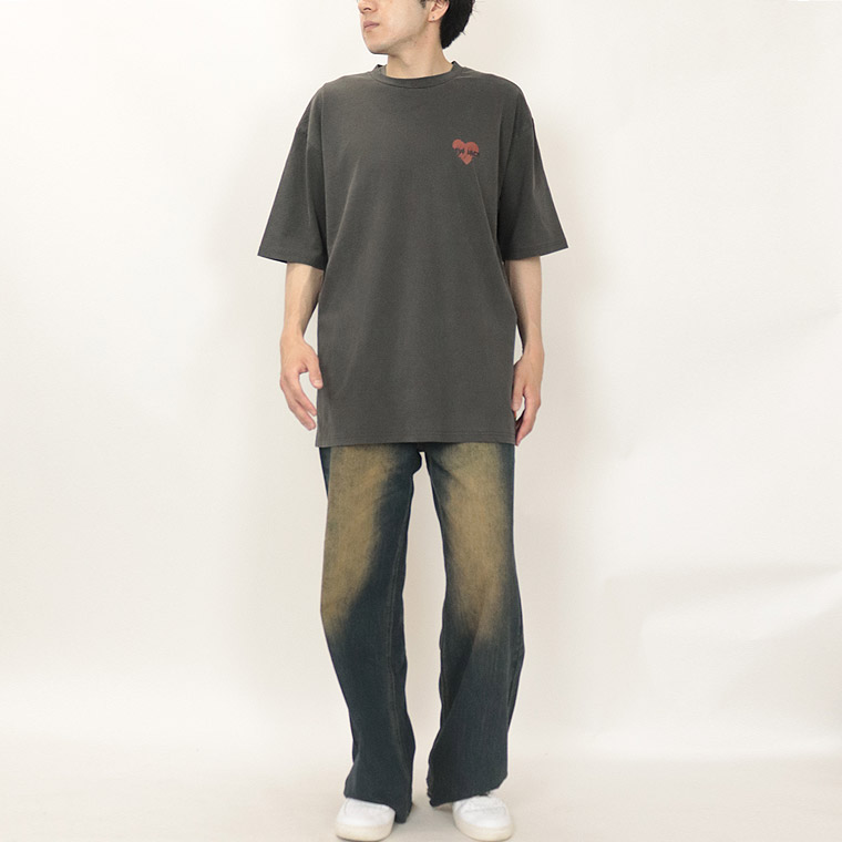 【NEW JACK】ハートピグメント半袖Tシャツ