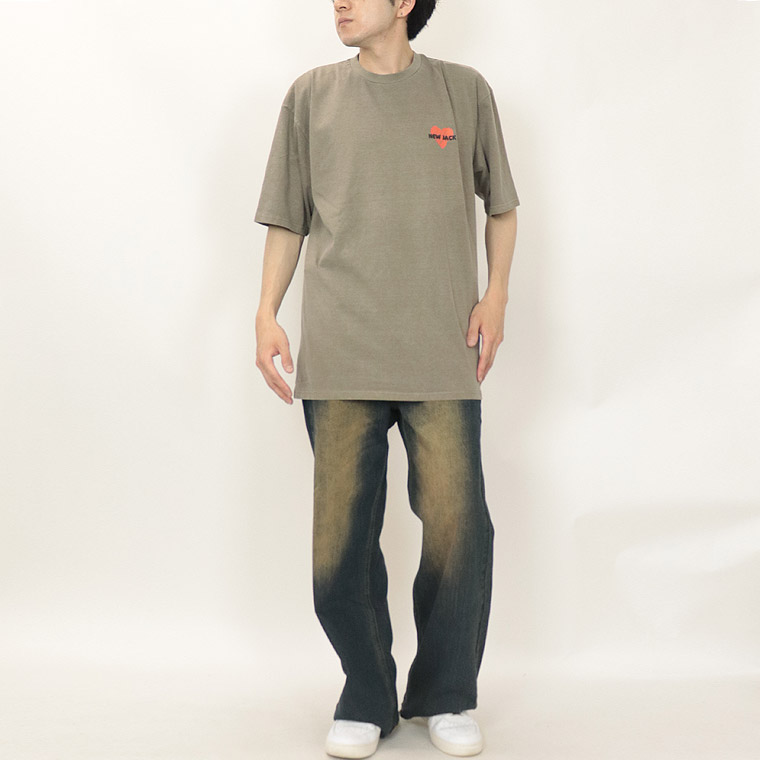 【NEW JACK】ハートピグメント半袖Tシャツ