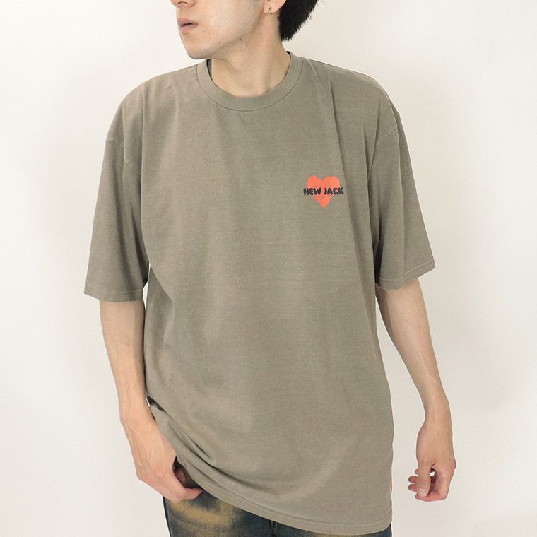 【NEW JACK】ハートピグメント半袖Tシャツ