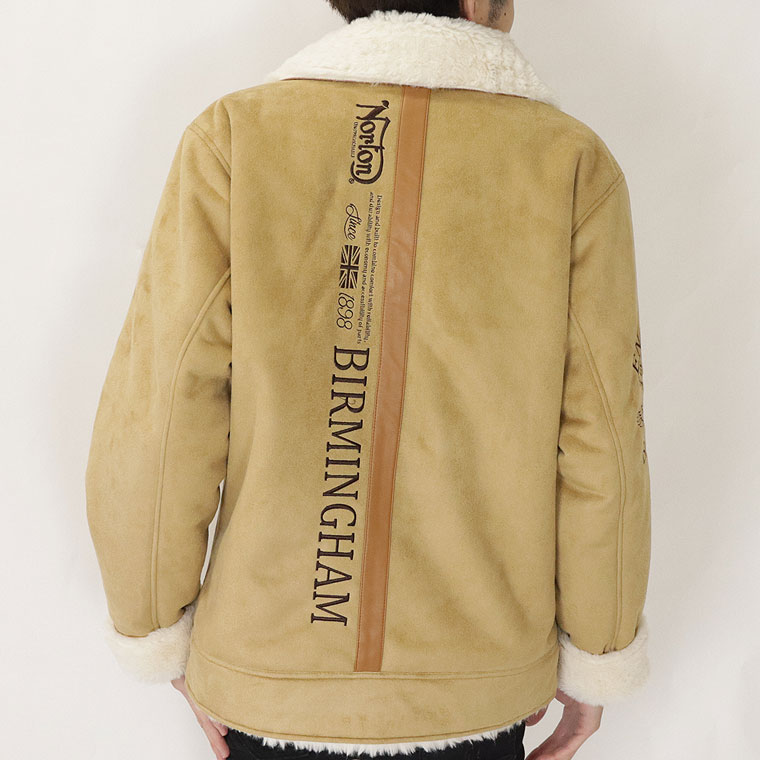 【NORTON】PUラインフェイクムートンJKT