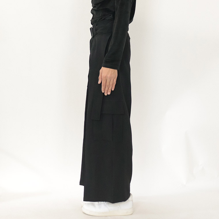 ＼数量限定１５％ＯＦＦ／　ベルト付きワイドカーゴスラックスパンツ