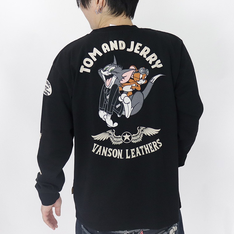 【TOM&JERRYコラボ】天竺長袖Tシャツ ゴーグル