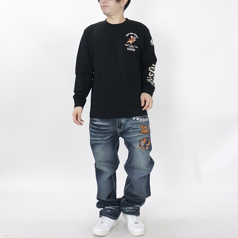 【TOM&JERRYコラボ】天竺長袖Tシャツ ゴーグル