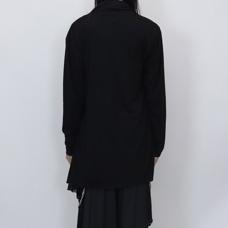 【BERNINGS SHO】レースレイヤード仕様ドレープカーディガン
