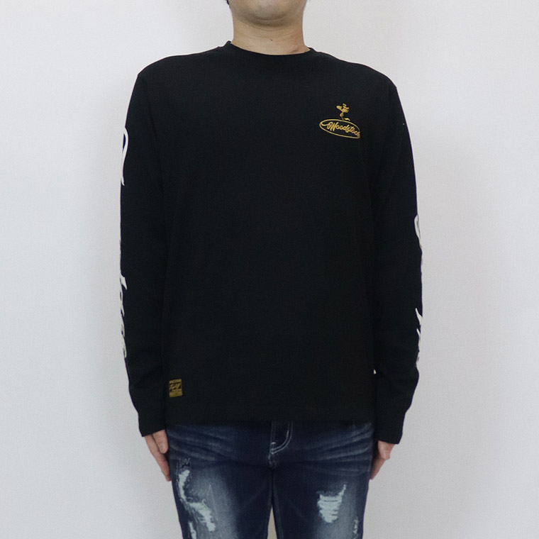 【SNOOPYコラボ】バイカー刺繍スヌーピー長袖Tシャツ