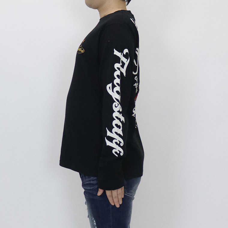【SNOOPYコラボ】バイカー刺繍スヌーピー長袖Tシャツ