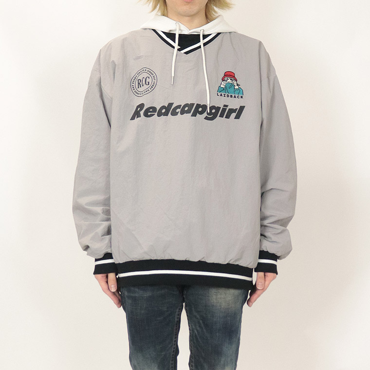 ５５%OFFセール春物売り尽くし【RED CAP GIRL】ゲームTシャツ ワンポイント刺繍 プリント/長袖 ナイロン (ペアルック・エモ系・ストリート系)