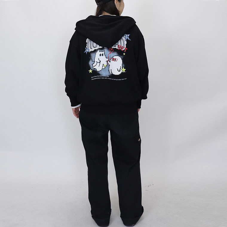 ゴーストデジタルプリントZIPパーカー