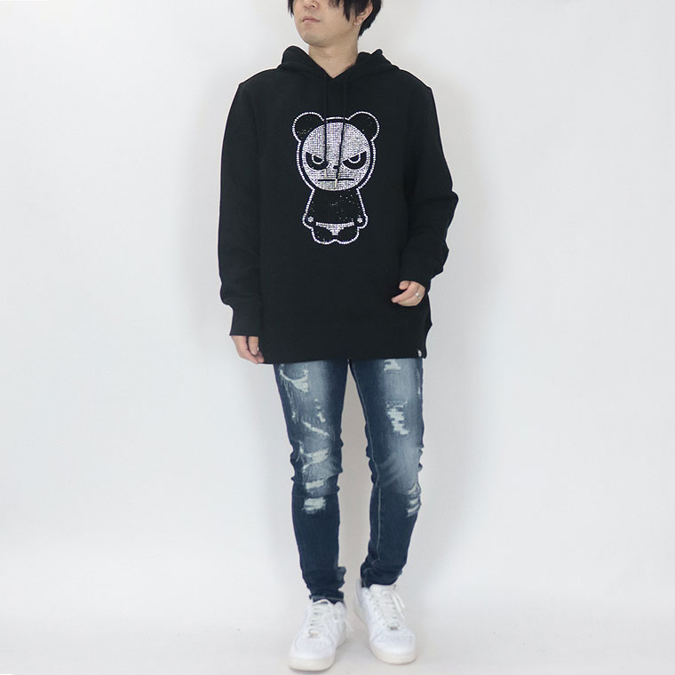 【HIPANDA】RHINESTONE PULL HOODIE