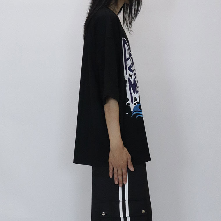 【PSYCHONATION】『たぶん、無理。コラボ』鮫島サメ子BIGシルエットTシャツ