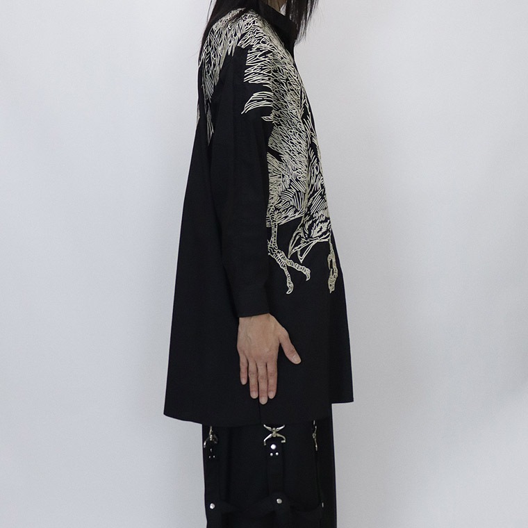 【濁-DAKU-】CROW総刺繍ロング丈シャツ