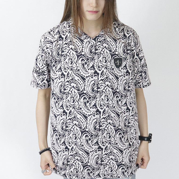 ペイズリー総柄半袖Tシャツ