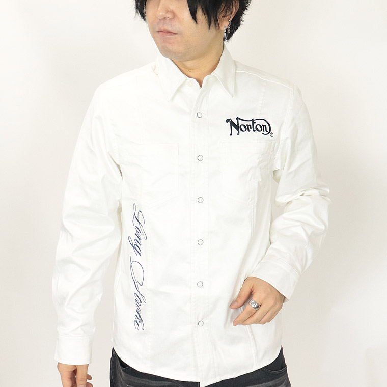 【NORTON】撥水ストレッチイーグル ポリスウェードシャツ